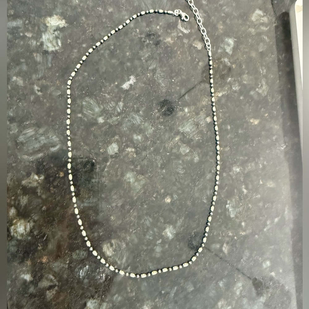 Sterling Silver chain. Two-tone. Mirror-cut Sterling is super sparkly.